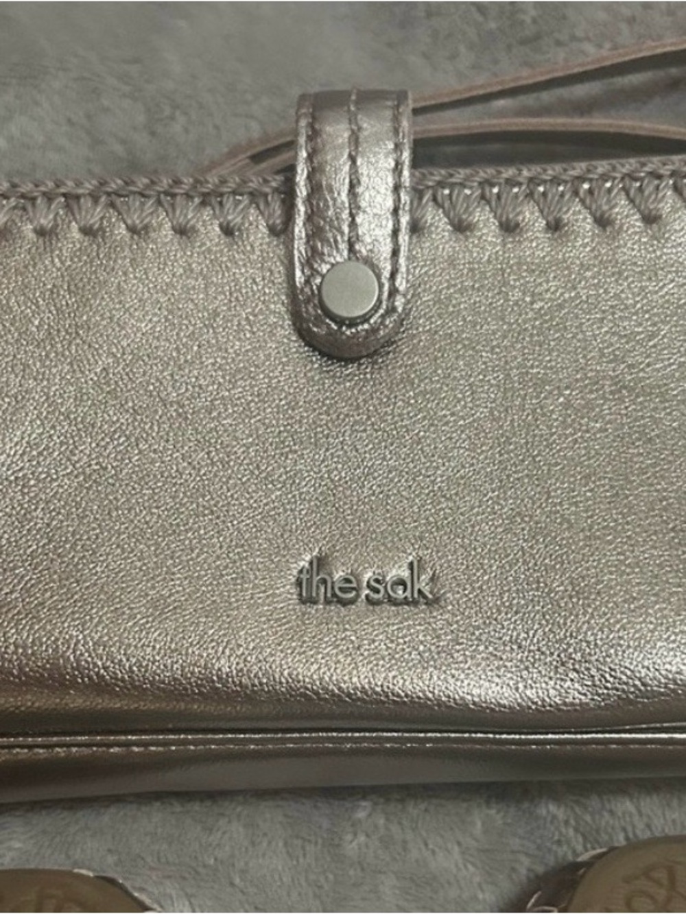 The Sak Metallic Silver Wallet Clutch